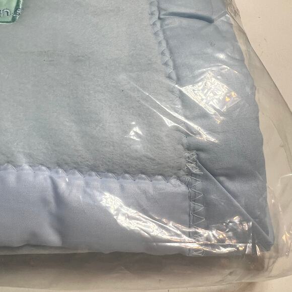 Cuddle Time Deluxe Baby Blanket Woven acrylic blue 36 x 45 nursery soft warm - Picture 8 of 10